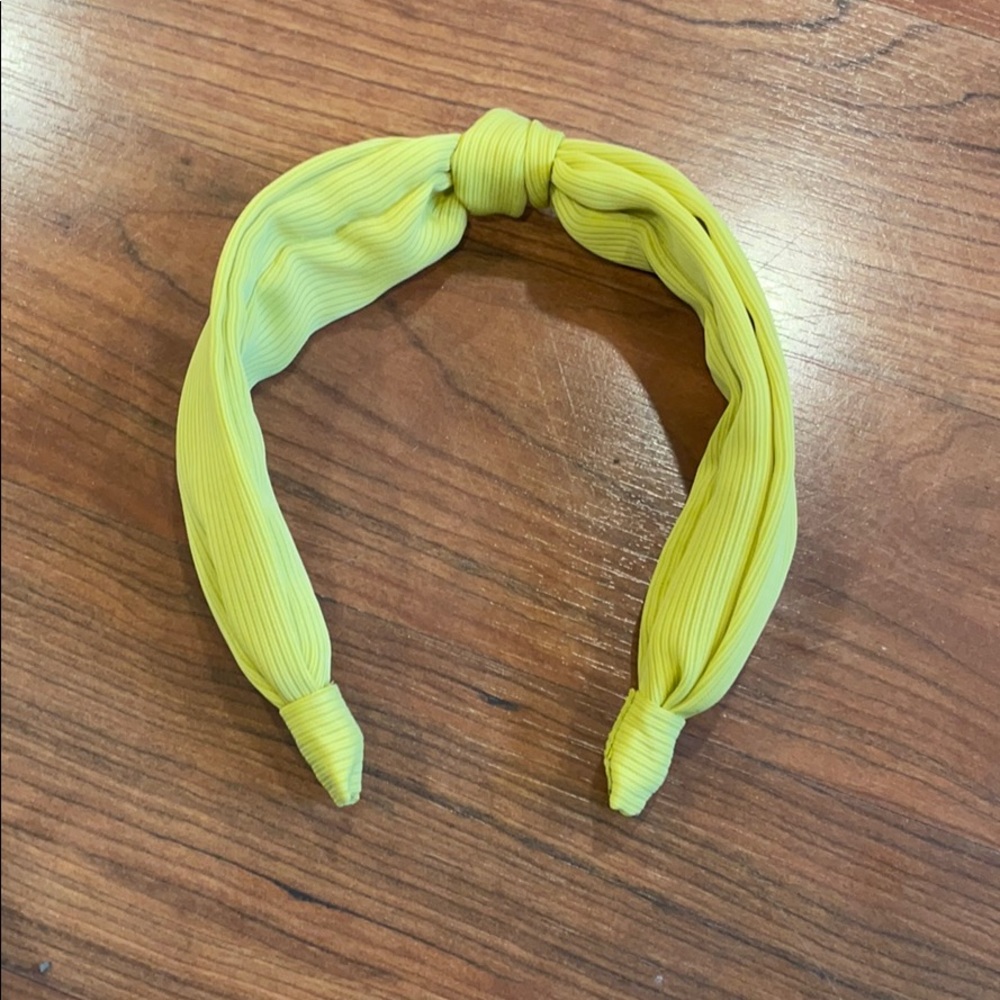 Top knot yellow/green headband